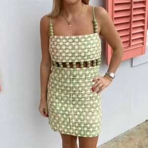 Alexis green beaded dress only worn once